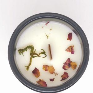 Vela cera de soja con olor a petalos de rosa