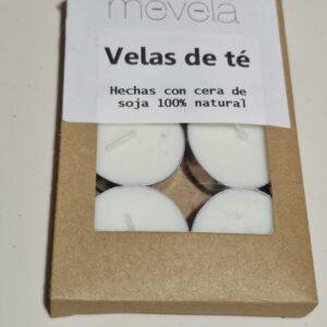 Velas de te de cera de soja de Mevela Candles