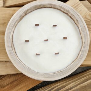 Vela de cera de soja hecha con madera