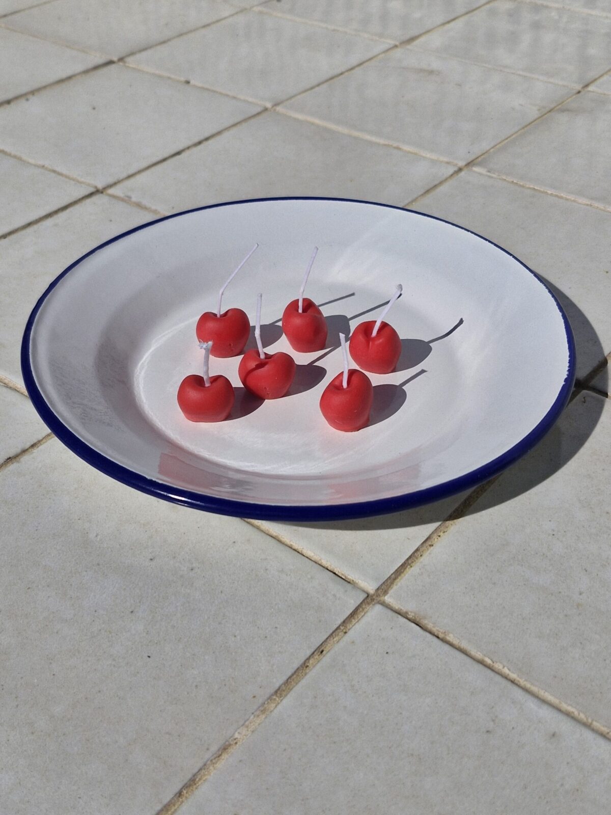 Pack 6 Velas Cereza · Colección Frutas - Imagen 2