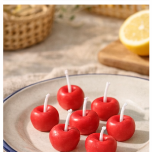 Pack 6 Velas Cereza · Colección Frutas